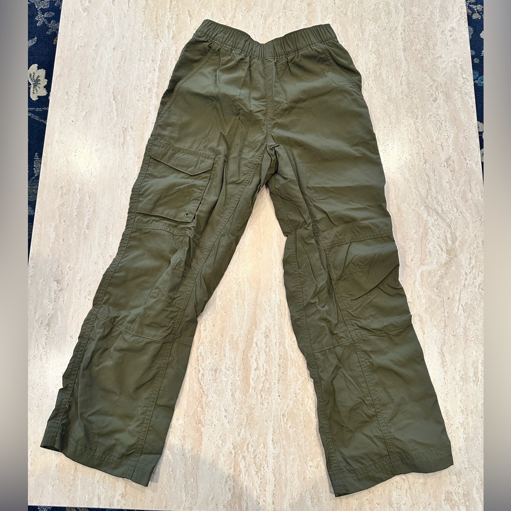 Kids Olive Green Cargo Pants
